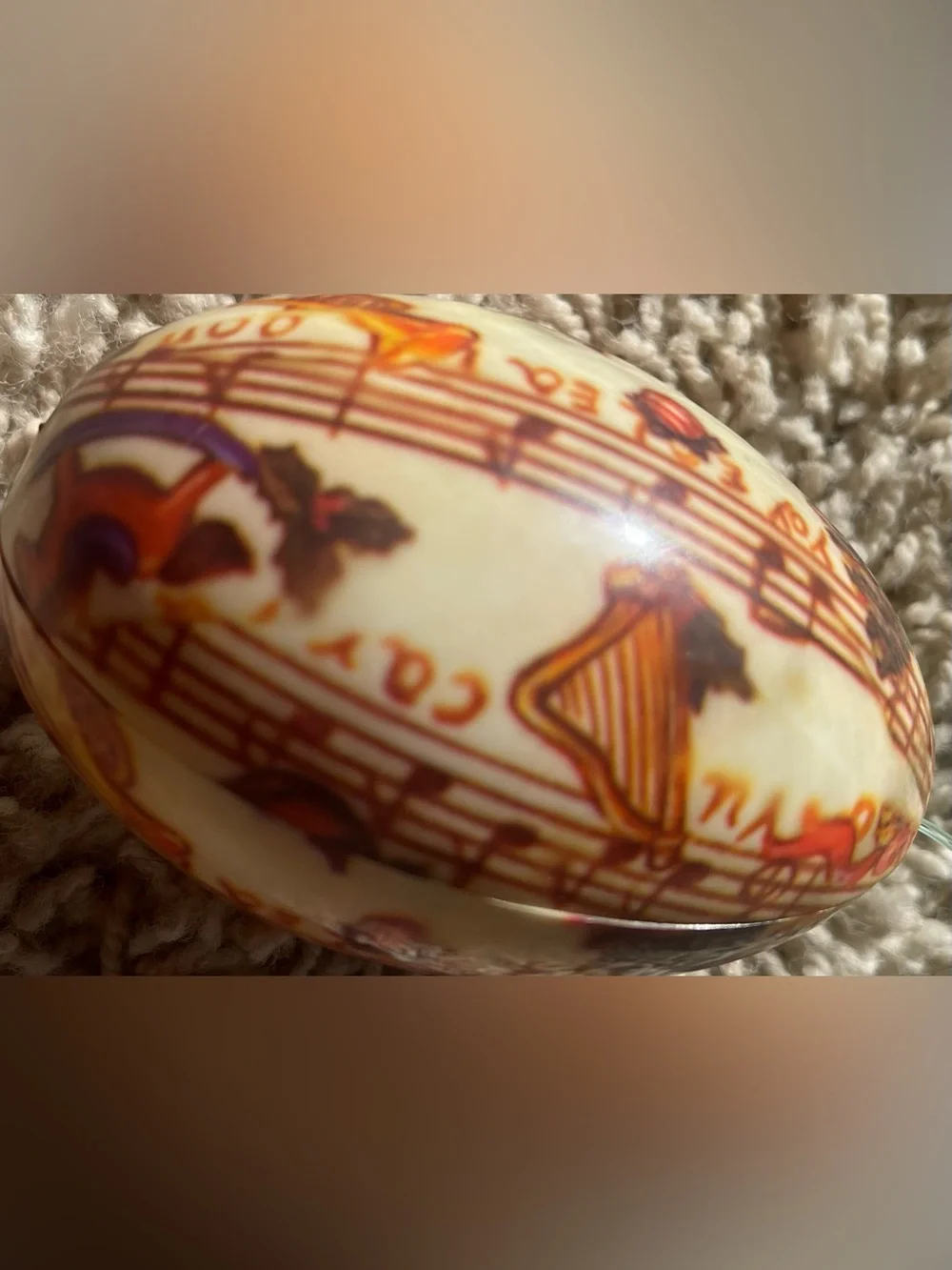 Vintage Musical Instrument Symphony Egg Ornaments Set of 15 Christmas Decor